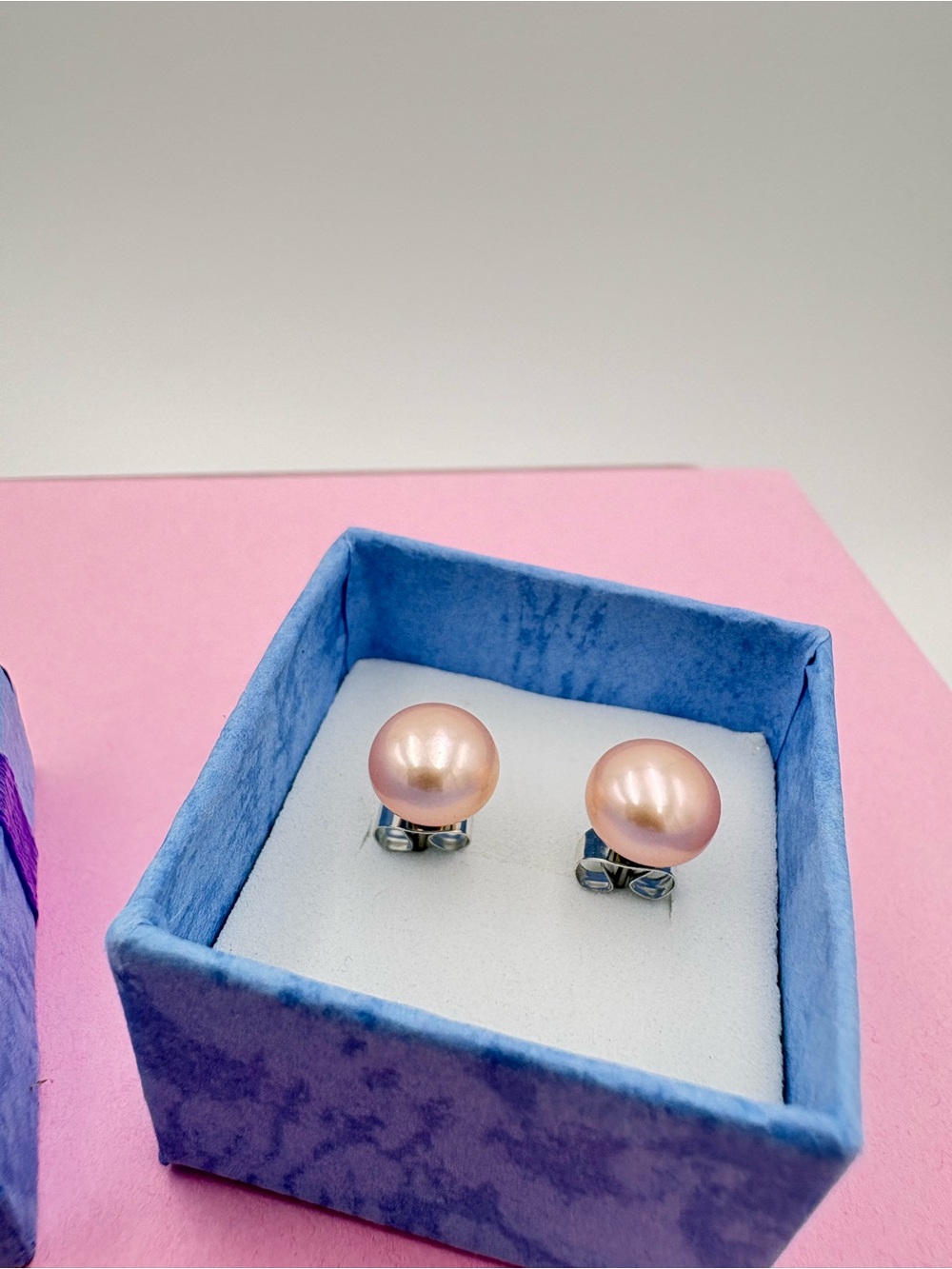 Elegant Honora Sterling Pink Freshwater Cultured Pearl Stud Earrings